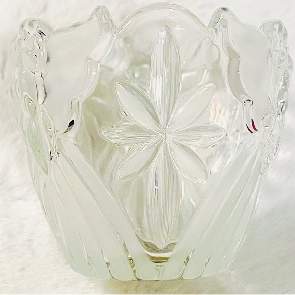 Gorham Crystal Angels of Peace Votive Candle Holder Frosted Christmas Germany - Picture 7 of 15